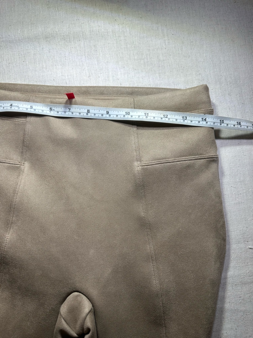 Women’s Spanx Faux Suede Stretch Tummy control Lined leggings Medium Brown #chic - Picture 5 of 7
